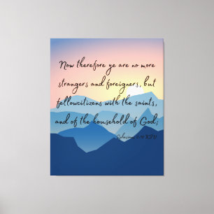 Toile Ephésiens 2:19 Bible Verse KJV Pic Wall Art