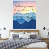 Toile Ephésiens 2:19 Bible Verse KJV Pic Wall Art (Insitu(Chambre))