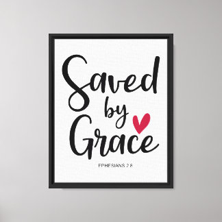 Toile Éphésiens 2:8 Sauvé par la Grâce