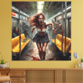 Toile Épidémie De Zombie En Train (Insitu(Salon))