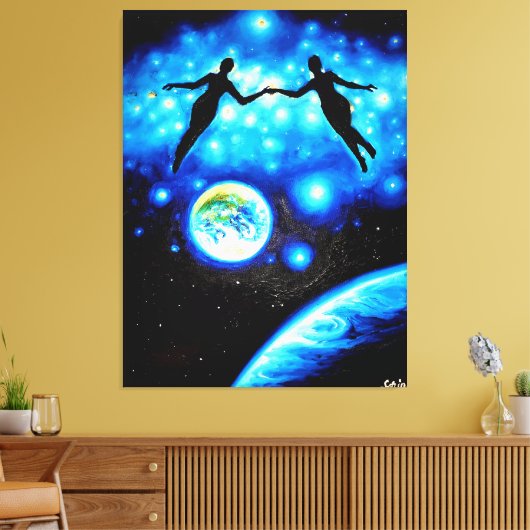 Toile Épouses dans l'univers (Insitu(Salon))