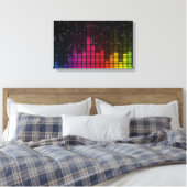 Toile Equalizer Disco Lights Music Volume (Insitu(Chambre))