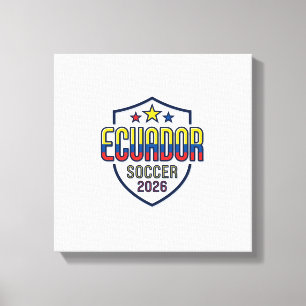Toile Équateur Football 2026 Football Gras Typographie P