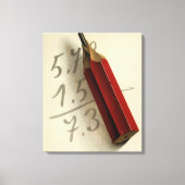 Toile Équation mathématique avec crayon rouge, Entrepris (Recto)