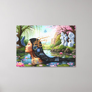 Toile "Equations in Bloom" - Un portrait numérique