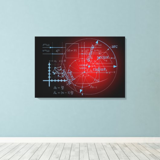Toile équations mathématiques (Insitu (Plancher de Bois))