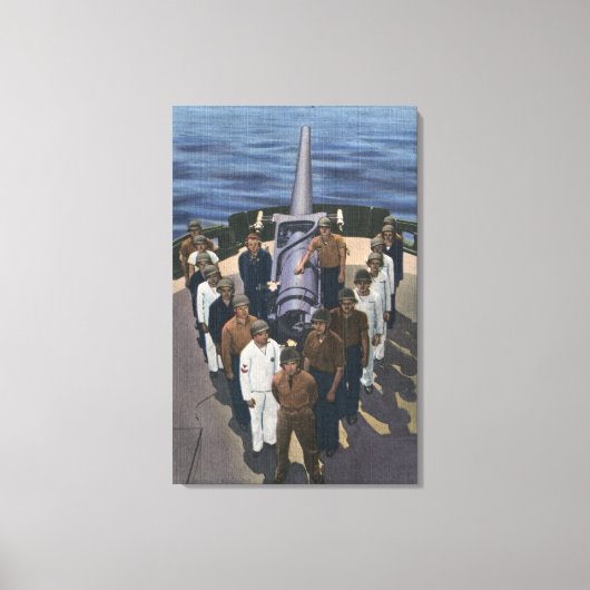 Toile Équipage de pistolet en formation victorieuse - US (Recto)