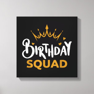 Toile Équipe d'anniversaire Fête Correspondance Famille