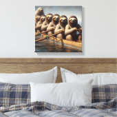 Toile Équipe d'aviron des paresseux (Insitu(Chambre))