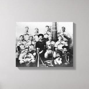 Toile Équipe de baseball d'USS Maine à La Havane Cuba