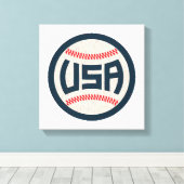 Toile Équipe de baseball USA (Insitu (Plancher de Bois))