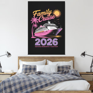 Toile Équipe de Croisière Familiale 2026 Voyage Correspo