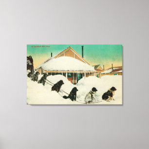 Toile Équipe de luge tirée par des chiens de l'Alaska