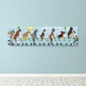 Toile Équipe de Mutley sur tandem (Insitu (Plancher de Bois))