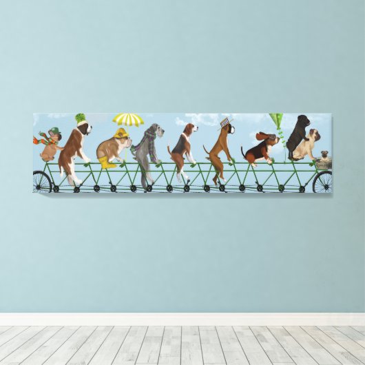 Toile Équipe de Mutley sur tandem (Insitu (Plancher de Bois))