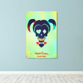 Toile Équipe de suicide | Harley Quinn Head Icon (Insitu (Plancher de Bois))