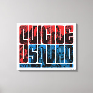 Toile Équipe de suicide Logo rouge et bleu