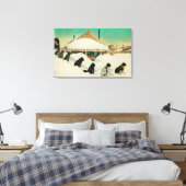 Toile Équipe de traîneau à chiens de l'Alaska reposant d (Insitu(Chambre))