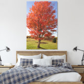 Toile Érable d'automne avec feuilles rouges en feu (Insitu(Chambre))