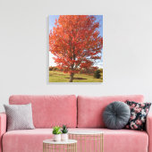 Toile Érable d'automne avec feuilles rouges en feu (Insitu(Salon))
