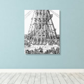 Toile Erection de l'ancienne obèse égyptienne (Insitu (Plancher de Bois))