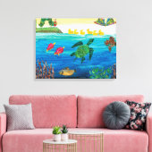 Toile Eric Carle | Scène colorée d'étang (Insitu(Salon))