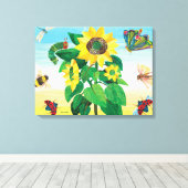 Toile Eric Carle | Scène de fleurs du jardin (Insitu (Plancher de Bois))