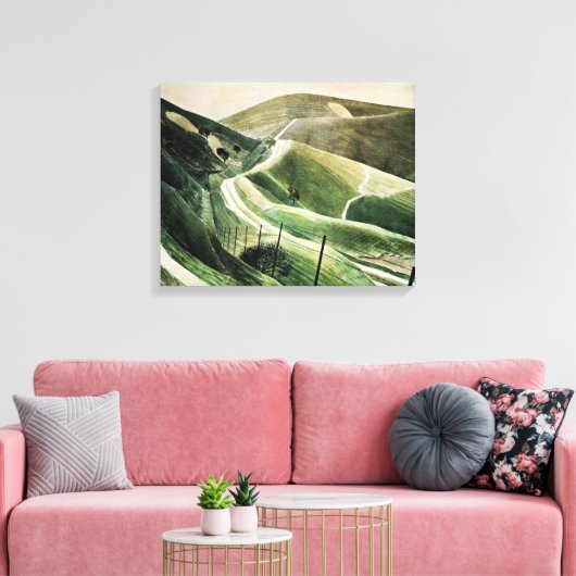 Toile Eric Ravilious - Chalk Paths, célèbre oeuvre d'art (Insitu(Salon))