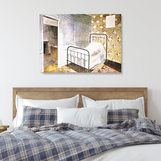 Toile Eric Ravilit art, Le Bedstead (Insitu(Chambre))