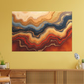 Toile Érosion Dorée – 152x102cm Abstrait Fluide (Insitu(Salon))