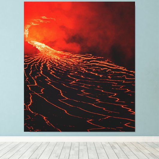 Toile éruption volcanique (Insitu (Plancher de Bois))