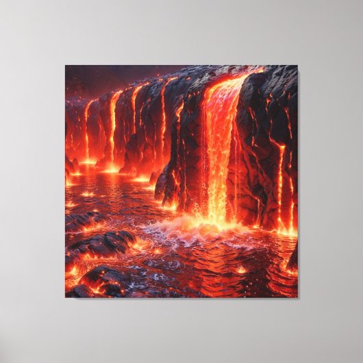 Toile éruption volcanique (Recto)