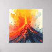Toile Éruption volcanique : puissance brute (Recto)