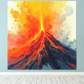 Toile Éruption volcanique : puissance brute (Insitu (Plancher de Bois))