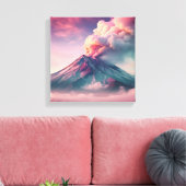 Toile Éruption volcanique rose joueuse (Insitu(Salon))