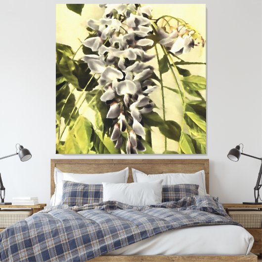 Toile Escalade Windblown Wisteria Vine peinture acryliqu (Insitu(Chambre))