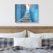 Toile Escalier bleu étroit au Maroc (Insitu(Chambre))