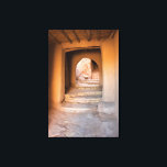 Toile Escalier brut<br><div class="desc">Maroc,  Ouarzazate,  Ait Benhaddou,  ville fortifiée,  ou czar,  le long de l'ancienne caravane saharienne à Marrakech. La fortification géante est un exemple de l'architecture argile du sud du Maroc. | Emily Wilson / DanitaDelimont.com</div>