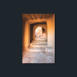 Toile Escalier brut<br><div class="desc">Maroc,  Ouarzazate,  Ait Benhaddou,  ville fortifiée,  ou czar,  le long de l'ancienne caravane saharienne à Marrakech. La fortification géante est un exemple de l'architecture argile du sud du Maroc. | Emily Wilson / DanitaDelimont.com</div>