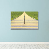 Toile Escalier du stade entre rangées de sièges verts (Insitu (Plancher de Bois))