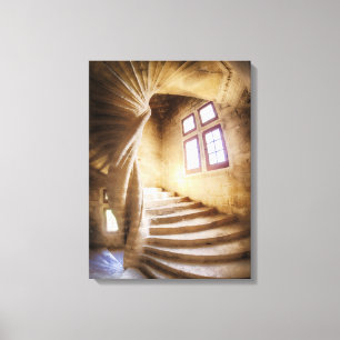 Toile Escalier en spirale beige, France
