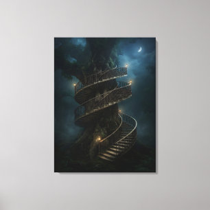 Toile Escalier enroulé autour d'un arbre