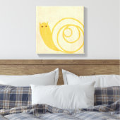 Toile Escargot jaune sur Arrière - plan crème (Insitu(Chambre))