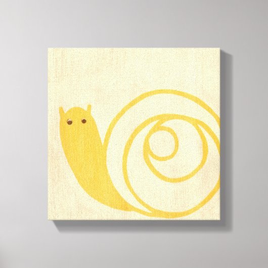 Toile Escargot jaune sur Arrière - plan crème (Recto)