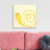 Toile Escargot jaune sur Arrière - plan crème (Insitu(Salon))