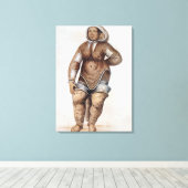 Toile Eskimo femme et bébé (Insitu (Plancher de Bois))