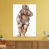 Toile Eskimo femme et bébé (Insitu(Salon))