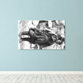 Toile Eskimo, femme et enfant en Alaska Photographie (Insitu (Plancher de Bois))