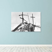 Toile Eskimo Grave en Alaska Photo (Insitu (Plancher de Bois))