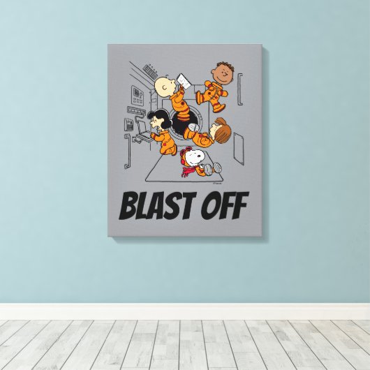 Toile ESPACE | Bande d'arachides dans l'espace (Insitu (Plancher de Bois))